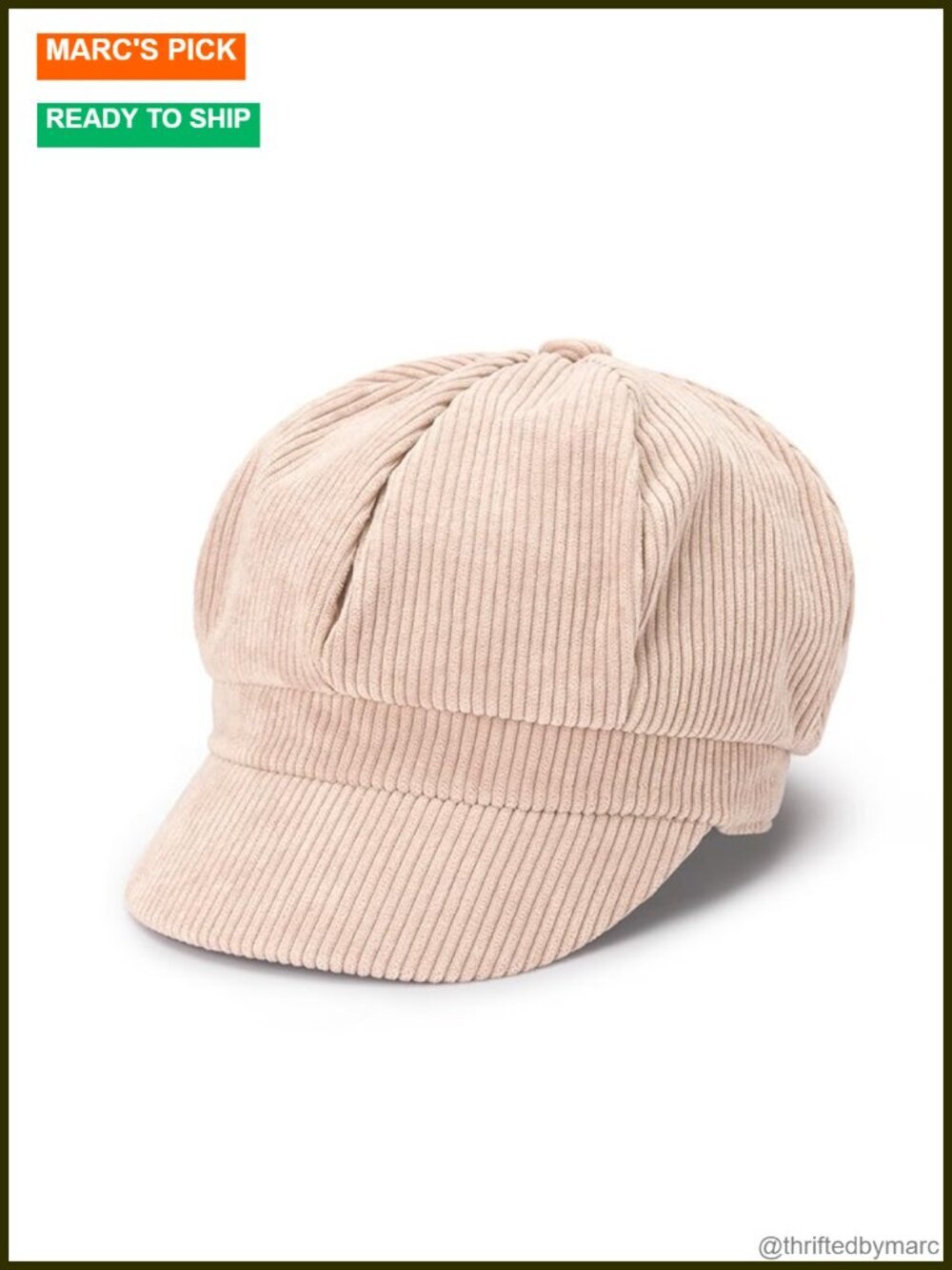 Classic Corduroy Newsboy Cap Vintage Ivy Paperboy Hat Winter Warm Octagonal